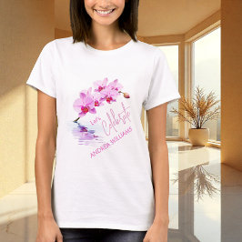 Camiseta Flor de orquídea silvestre florece nombre de cumpl