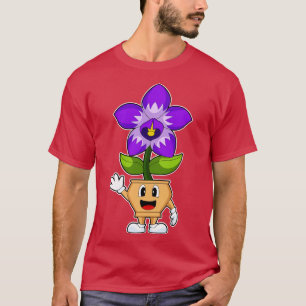 Camiseta Flor de orquídeas en la olla de la planta