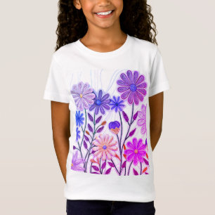 Camiseta Flor de papel y hilo: Flor silvestre 3D