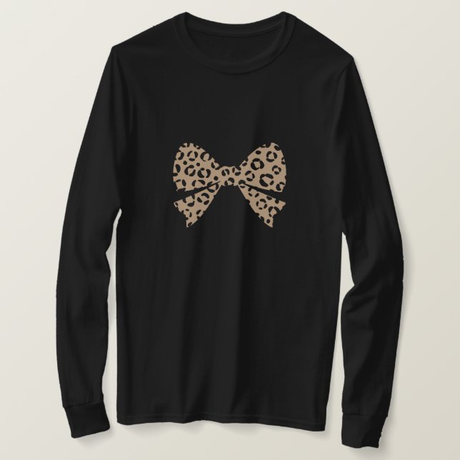Camiseta Flor de patrón leopardo (Anverso del diseño)