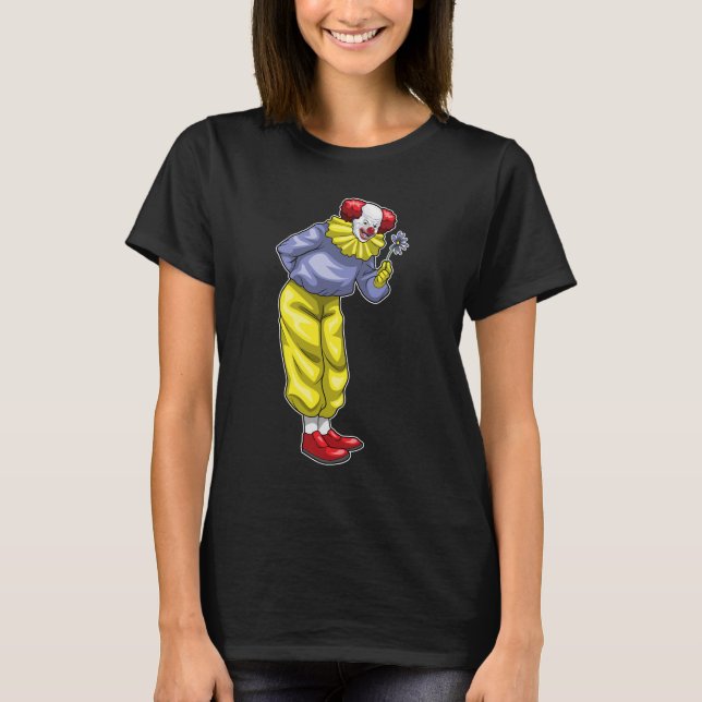 Camiseta Flor de payaso de Halloween (Anverso)