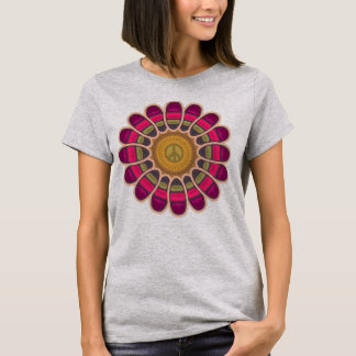 Camiseta Flor de paz hippie