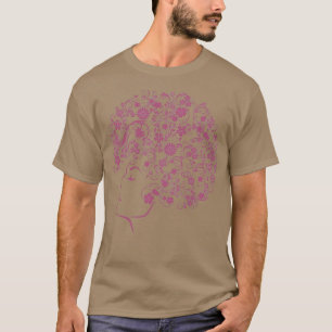 Camiseta Flor De Pelo Rústico Porque La Naturaleza Es Afroa