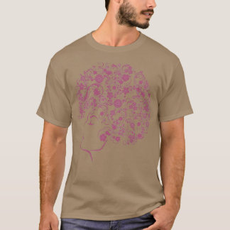 Camiseta Flor De Pelo Rústico Porque La Naturaleza Es Afroa
