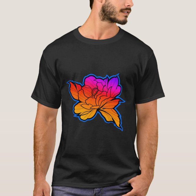 Camiseta Flor de Peony Sundown (Anverso)