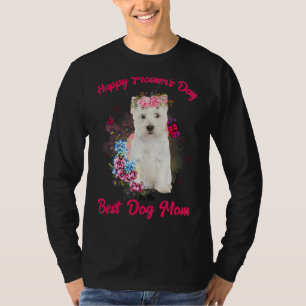 Camiseta Flor de perro occidental feliz día de la madre al 