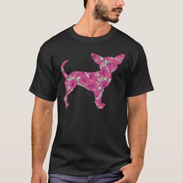 Camiseta Flor de perros chihuahua para Lady Chiwawa (Anverso)
