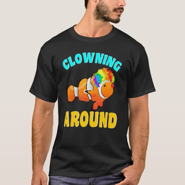 Camiseta Flor de pez globo alrededor del acuario de tanque  (Anverso)