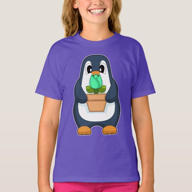 Camiseta Flor de pingüino (Anverso)