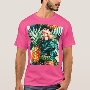 Camiseta Flor de Plumeria de la piña tropical hawaiana