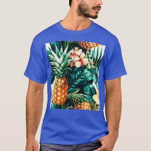Camiseta Flor de Plumeria de la piña tropical hawaiana