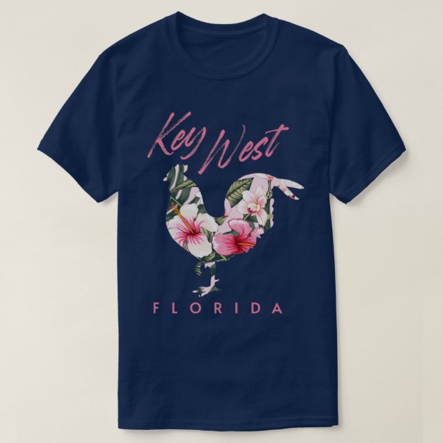 Camiseta Flor de pollo de la Florida Occidental Hibiscus So (Diseño del anverso)