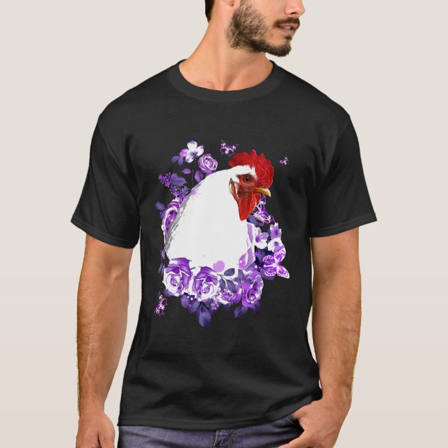 Camiseta Flor de Pollo Para Gente que Ama el Pollo (Anverso)