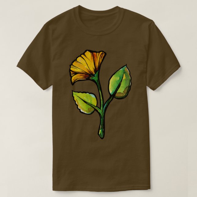 Camiseta Flor de primavera amarilla (Diseño del anverso)