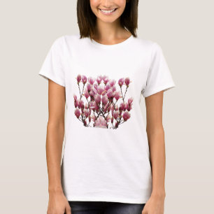 Camiseta Flor de primavera de Magnolias rosadas en flor