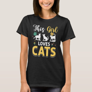 Camiseta Flor de propietario de gato A este Chica le encant