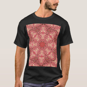 Camiseta Flor De Resumen Étnico, Mandalas Seamless.