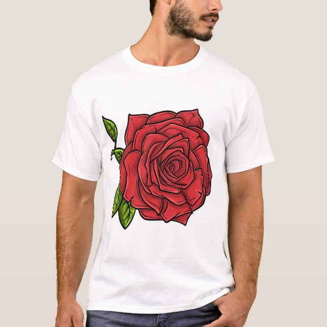 Camiseta Flor de Rosa (Anverso)