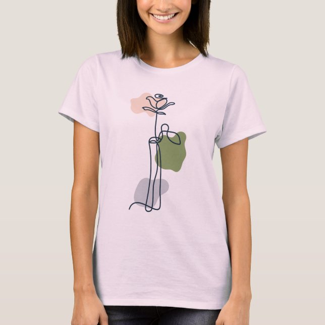 Camiseta Flor de Rosa Abstracta (Anverso)