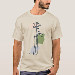 Camiseta Flor de Rosa Abstracta