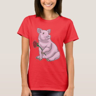 Camiseta Flor de Rosa de cerdo