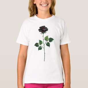 Camiseta Flor de rosa negra