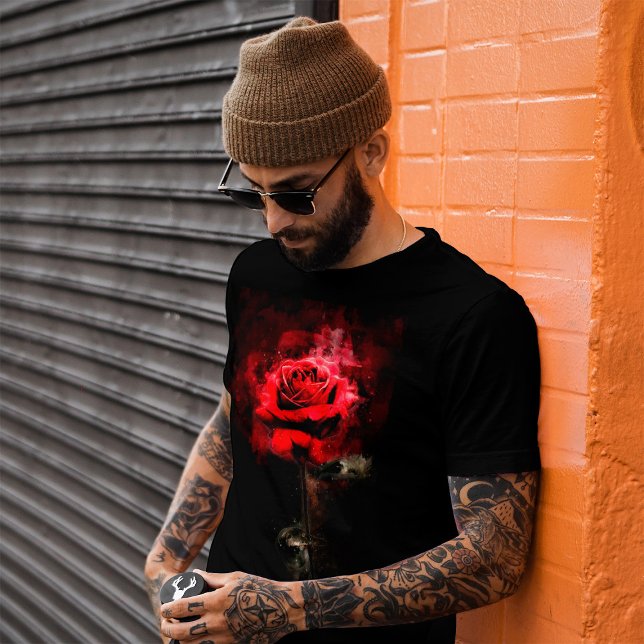 Camiseta Flor de rosa roja acuarela - bb (Subido por el creador)