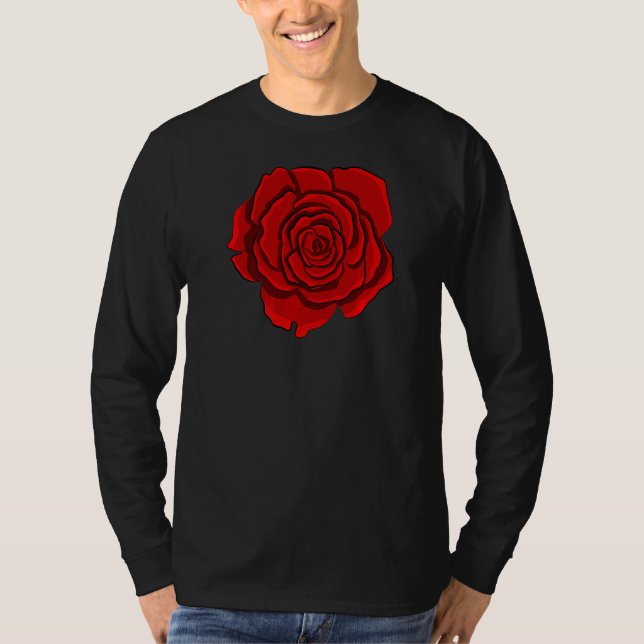 Camiseta Flor de rosas rojas curadas (Anverso)