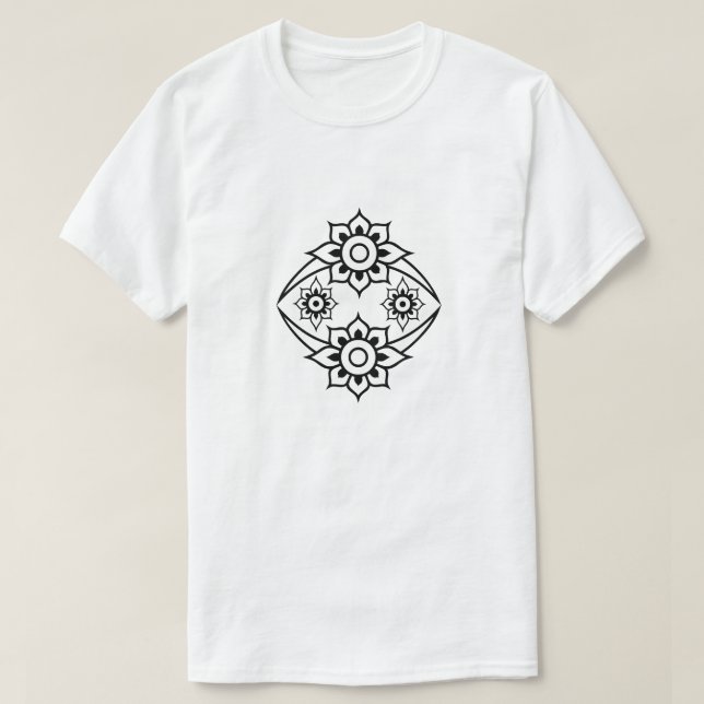 Camiseta Flor de Rub el Hizb, blanca (Diseño del anverso)