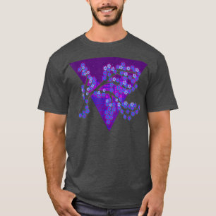 Camiseta Flor de sakura de ondas sintéticas Japón cerezo de