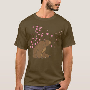 Camiseta Flor de Sakura japonesa de cerezo de oso