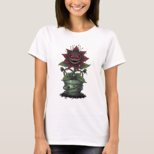 Camiseta Flor de Sangre Demoníaca en Maceta Maldita
