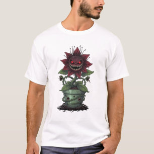 Camiseta Flor de Sangre Demoníaca en Maceta Maldita