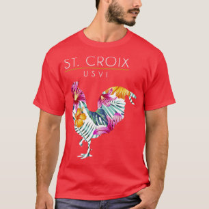 Camiseta Flor de Santa Cruz USVI Hibiscus Chicken Lover Sou