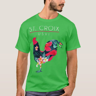 Camiseta Flor de Santa Cruz USVI Hibiscus Chicken Lover Sou