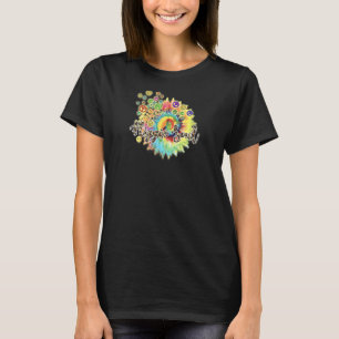 Camiseta Flor de señas de paz de margarita para mujeres