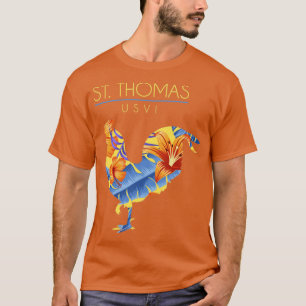 Camiseta Flor de St Thomas USVI Hibiscus Chicken Lover Soub