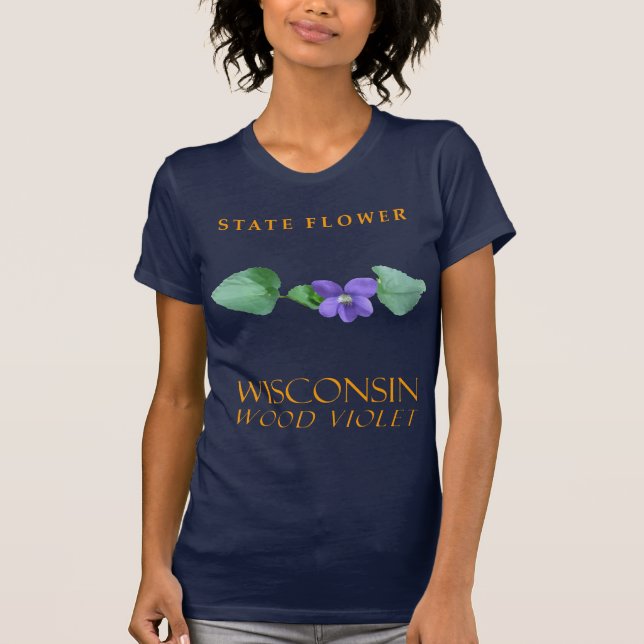 Camiseta Flor De Territorio De Wisconsin La Violeta De Made (Anverso)