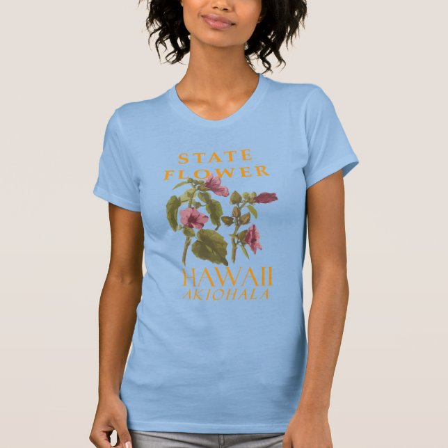 Camiseta Flor de territorio hawaiano Hibiscus furcellatus (Anverso)
