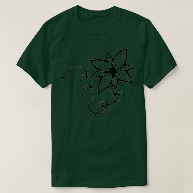 Camiseta Flor de tinta (Diseño del anverso)