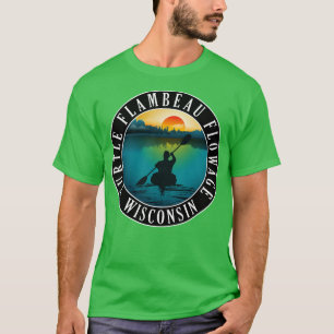 Camiseta Flor de tortuga Flambeau Wisconsin Kayaking