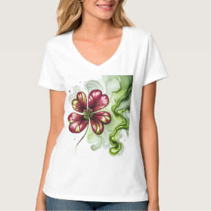 CAMISETA FLOR DE TRÉBOL PURPURA