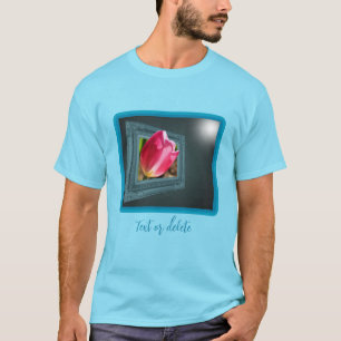 Camiseta Flor De Tulipán Rosa De Marco Personalizada