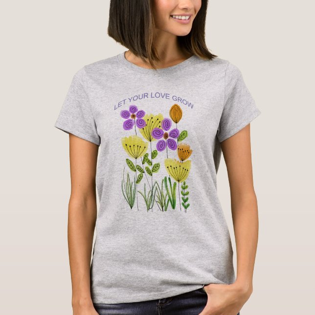 Camiseta Flor de tulipanes de primavera (Anverso)