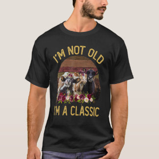 Camiseta Flor de Vaca No Soy Viejo Un Clásico Granjero Vint