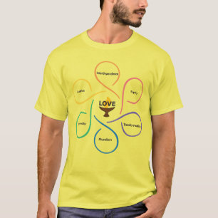 Camiseta Flor de valores compartidos unitarios de UUA
