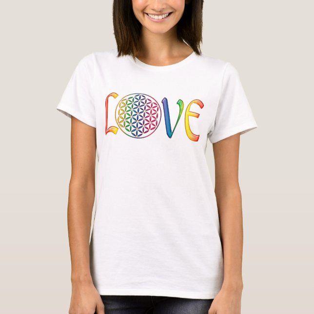 Camiseta Flor de vida / Blume des Lebens - AMOR (Anverso)