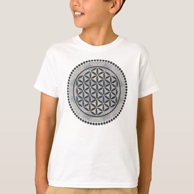 Camiseta Flor de vida / Blume des Lebens - Botón IX (Anverso)