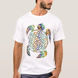 Camiseta Flor de vida / Blume des Lebens - color de tortuga