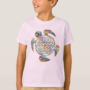 Camiseta Flor de vida / Blume des Lebens - color de tortuga